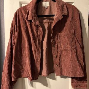 American Eagle Outfitters Rust Corduroy Utility Jacket